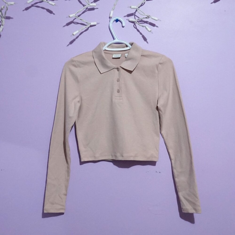 mauve pink collared top / sunday best